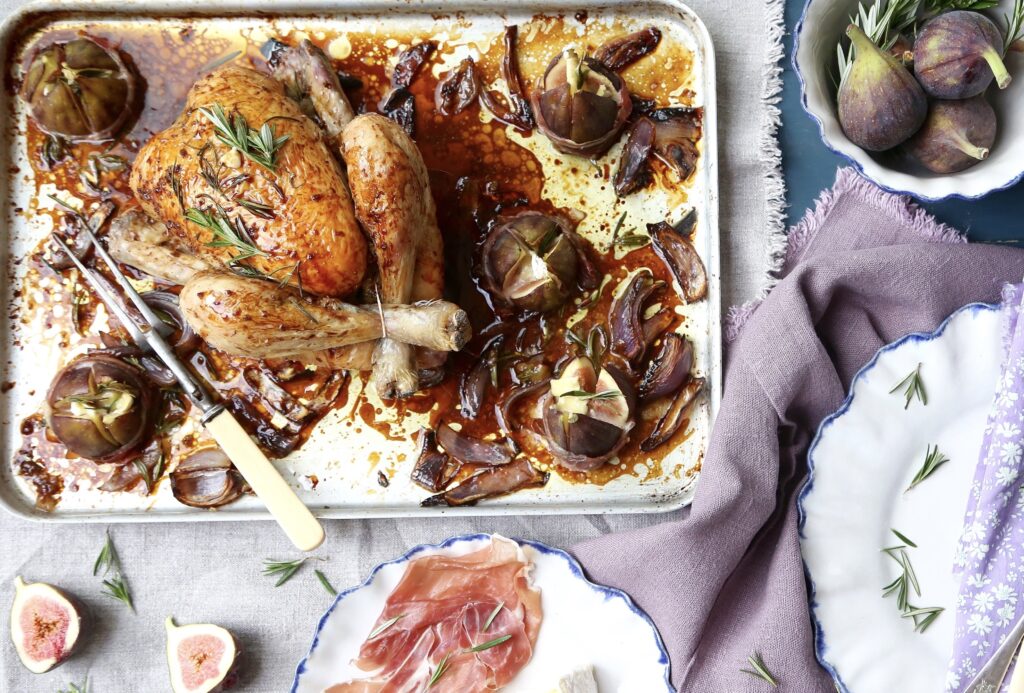 Fig Rosemary And Balsamic Roasted Chicken With Fig Parcels Mel At Home